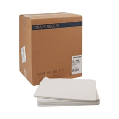 McKesson General Purpose Exam Drape - 2-Ply Tissue, 40x48 Inch, White, Pebble-Embossed Pattern, Latex-Free