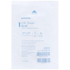 McKesson Disposable O.R. Towel Blue - Sterile 17x27 Inch Surgical Towel