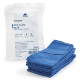 Sterile Surgical O.R. Towel Blue 17 x 27 Inch - Premium Cotton Disposable Operating Room Drape