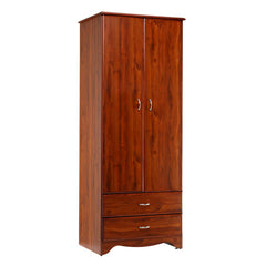 Drive Medical 2 Door 2 Drawer Wardrobe Cabinet - Patient Room Furniture with European Hinges & Ventilated Design