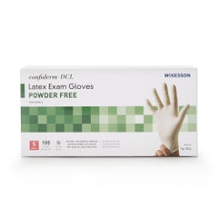 Powder-Free Latex Exam Gloves - Smooth, Beaded Cuff, Ambidextrous, Non-Sterile