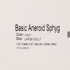 Basic Nylon Cuff Aneroid Sphygmomanometer - Large Adult Arm Blood Pressure Monitor with Carrying Case