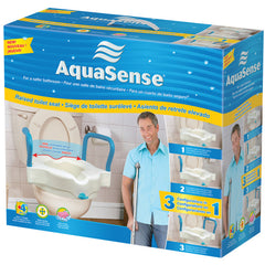 AquaSense 3-in-1 Contoured Raised Toilet Seat