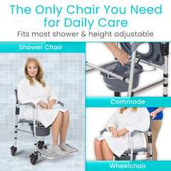 Core Shower Commode Transport Wheelchair