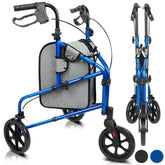3 Wheel Walker Rollator - Lightweight Foldable Walking Transport