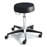 Pneumatic Exam Stool Round Seat - Height Adjustable Medical Stool with Dual-Wheel Casters