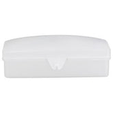 Clear Polypropylene Soap Dish with Hinged Lid - 4 x 2.625 x 1.25 Inch