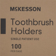 McKesson Toothbrush Holder - 8 Inch Transparent Polypropylene, Latex-Free