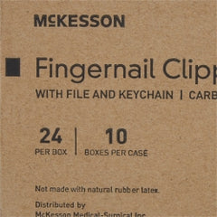 Professional Fingernail Clippers with File & Keychain - Curved Jaw Design (12.4 x 54.4 x 13.5 mm)