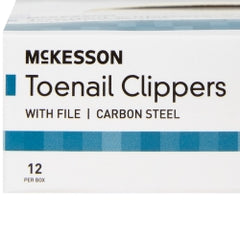 Professional Toenail Clippers with File - Curved Jaw Thumb Squeeze Design