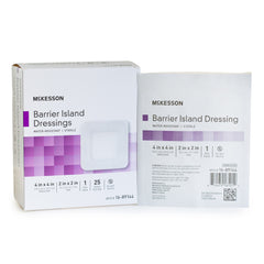 McKesson Composite Barrier Island Dressing, Water-Resistant, Sterile - 6 x 6 Inch