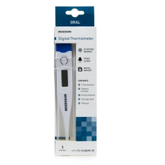 Digital Oral Thermometer - 30 Second Response, Dual Scale (°F/°C) - Box of 25