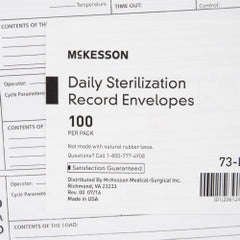 Sterilization Record Envelope - White 8.5 x 11 Inch Daily Cycle Documentation Storage