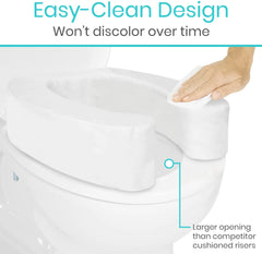 Cushioned Toilet Seat Riser (4 inch)