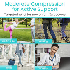 Knee High Open Toe Graduated Compression Stockings 20-30mmHg