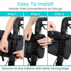 Ergonomic Rollator Bag - Mobility Storage
