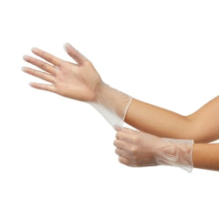 Vinyl Exam Gloves Powder Free - Latex-Free Medical Grade Disposable Gloves with Beaded Cuff