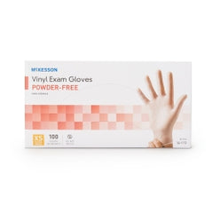Vinyl Exam Gloves Powder Free - Latex-Free Medical Grade Disposable Gloves with Beaded Cuff