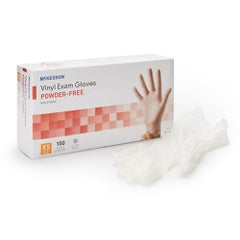Vinyl Exam Gloves Powder Free - Latex-Free Medical Grade Disposable Gloves with Beaded Cuff