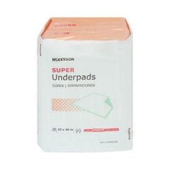 McKesson Super Incontinence Underpads - Moderate Absorbency, Fluff/Polymer Core, Disposable (UPMD2336)