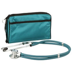 Aneroid Sphygmomanometer Combo Kit with Cuff and Stethoscope - Adult Size 11, Teal Green