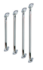 Chrome Knurled Grab Bar with Rotating Flange