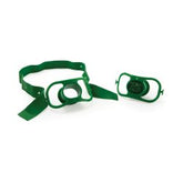 Bite Block with Adjustable Strap - Green, 1.4 x 1 Inch, Non-Sterile - Single Use Disposable Airway Device