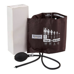 McKesson LUMEON Reusable Thigh Blood Pressure Cuff with Bulb - Extra Large Brown, 40-66cm