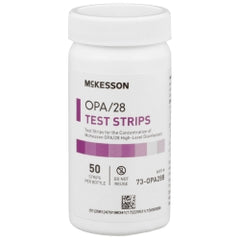 McKesson OPA-28 Concentration Indicator Test Strips - Single Use Sterility Verification Pads (50 Strips/Bottle)