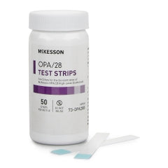 McKesson OPA-28 Concentration Indicator Test Strips - Single Use Sterility Verification Pads (50 Strips/Bottle)