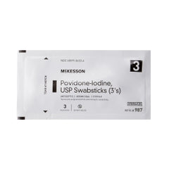 Povidone-Iodine Antiseptic Swabsticks 10% - Sterile Pre-Surgical Prep & First Aid (3-Pack)
