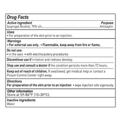 Isopropyl Alcohol Impregnated Swabstick, 70% Sterile Antiseptic, 3 Pack - 100mm Pre-Saturated