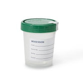 Translucent Sterile Specimen Container with Screw-On Lid - 120ml (4 oz) - Graduated Medical Collection Cup
