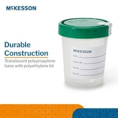 Translucent Sterile Specimen Container with Screw-On Lid - 120ml (4 oz) - Graduated Medical Collection Cup