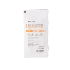 Reinforced Sterile Skin Closure Strips - 1/4 x 4 Inch (6mm x 102mm) White Wound Closure Tape