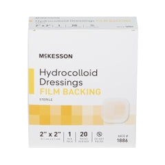 McKesson Hydrocolloid Dressing with Film Backing - Sterile Waterproof Wound Care