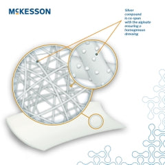 Silver Alginate Wound Dressing Rope - Antimicrobial Calcium Alginate with Silver 3/4" x 12" Sterile