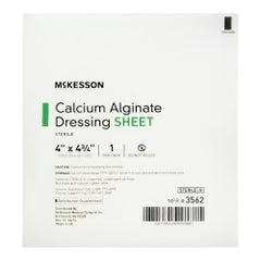McKesson Calcium Alginate Wound Dressing - Sterile, Highly Absorbent Sheet for Moderate to Heavy Exudate