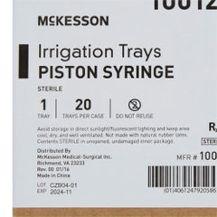 Sterile Irrigation Tray with 60cc Piston Syringe - Single-Hand Operation