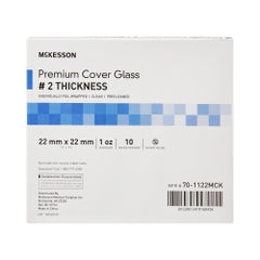 Microscope Cover Glass 22x22mm Square - No. 2 Thickness Precleaned