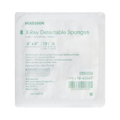 X-Ray Detectable Gauze Sponges - Sterile Radiopaque Surgical Sponges with Barium Sulfate