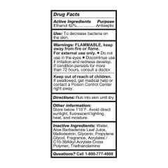 Hand Sanitizer with Aloe Vera - 62% Alcohol Gel Formula - Fast-Drying Antibacterial Hand Cleanser