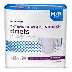 Extended Wear Stretch Incontinence Briefs - Maximum Absorbency Adult Diapers for Day & Night Protection