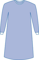 Nonsterile Nonreinforced SMS Gowns - 5-Layer Protection - Hook & Loop Back Closure
