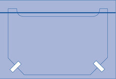 Medline Head Turban Surgical Drape with Adhesive - 40" x 27" SMS Fabric - Case of 20