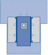 Medline Orthomax Hip Drape with Pouches - Tear-Resistant Surgical Drape 112" x 89" x 137"