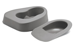 Medline Bariatric Bedpan, Gray, 16.25 W x 5 H Inch, Female - Case of 4