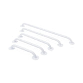 White Enameled Grab Bars - Safety Support Rails for Bathroom, Kitchen & Stairs