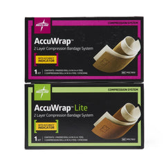 AccuWrap Lite 2-Layer Compression System - 4 Inch Medical Grade Bandage for Venous Leg Ulcers & Edema Management