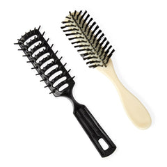 Professional Plastic Hairbrush, 7.5 Inch, Ivory - Case of 144 | Durable Nylon Bristle Hair Brush for Healthcare & Personal Care
